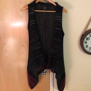 Wool Blend BCBG Max Sleeveless Cardigan